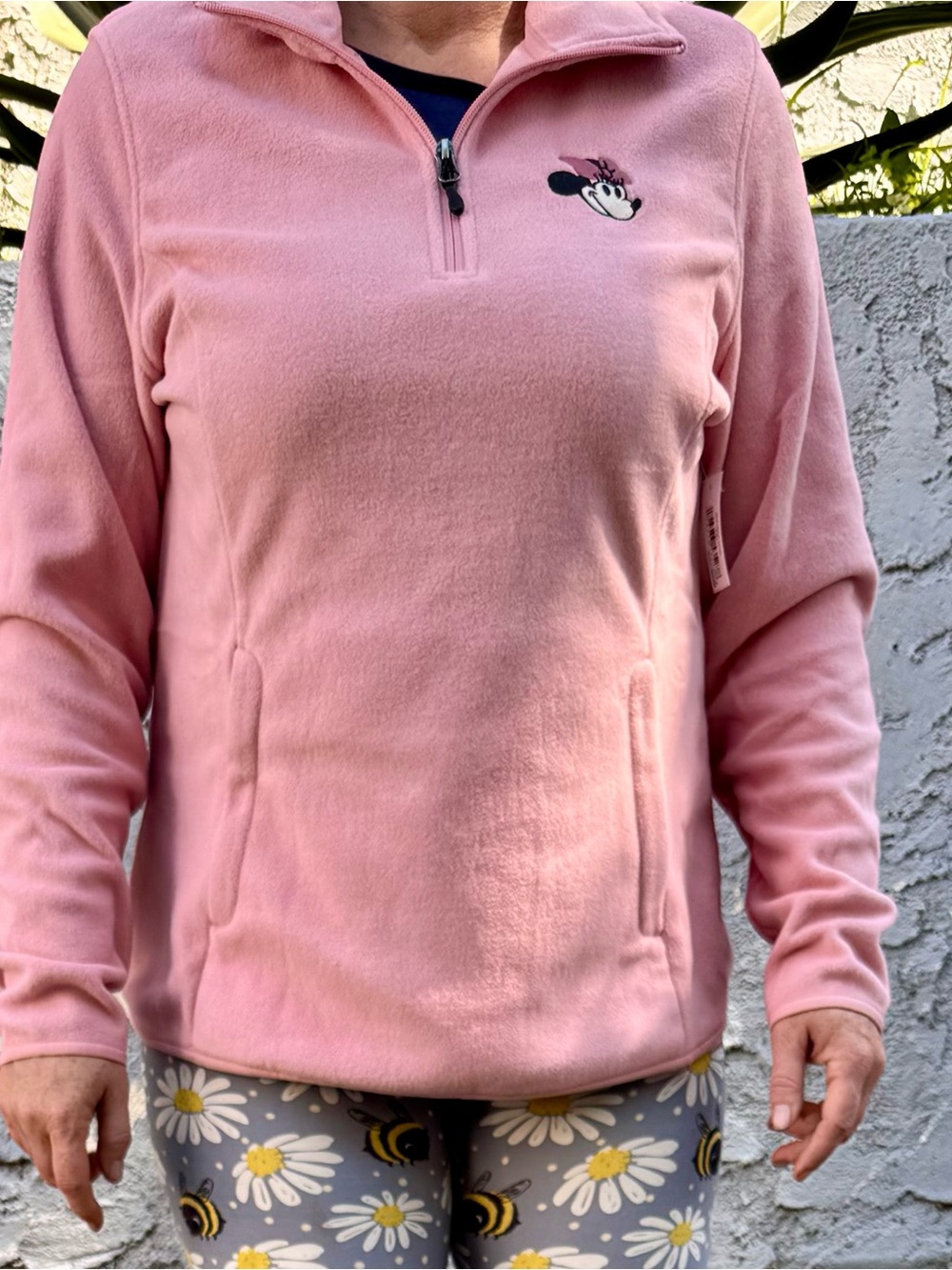 Disney Pink Minnie Mouse Half-Zip Fleece Pullover